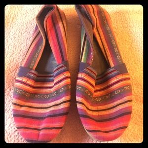 Boho chic slip on shoes